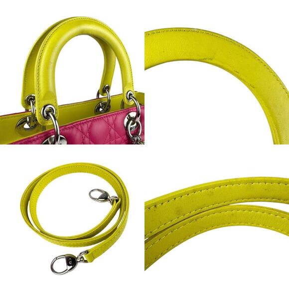 CHRISTIAN DIOR Pink Lambskin Leather Shoulder Bag - Picture 4 of 5